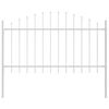 vidaXL Cl&ocirc;ture de jardin 2 pcs Blanc 170 x 140 cm