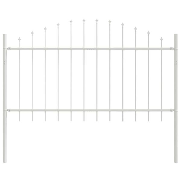 vidaXL Cl&ocirc;ture de jardin 2 pcs Blanc 170 x 140 cm