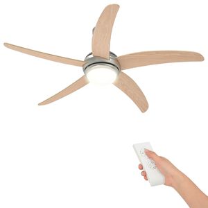 vidaXL Ventilateur de plafond avec lumi&egrave;re &Oslash; 130 cm Sonoma