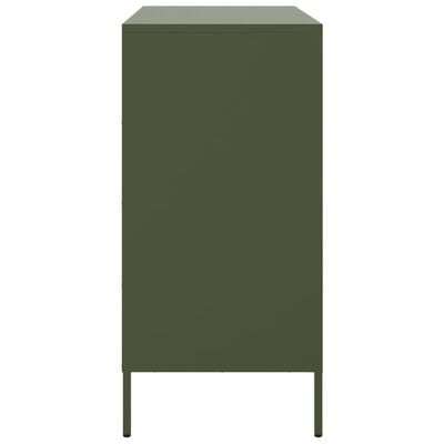 vidaXL Buffet vert olive 68x39x79 cm acier