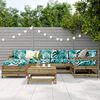 vidaXL Salon de jardin 7 pcs bois de pin impr&eacute;gn&eacute;