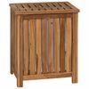 vidaXL Panier &agrave; Linge Naturel Bois de teck massif