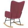 vidaXL Chaise &agrave; bascule Rouge bordeaux Tissu