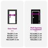 vidaXL Porte en verre Fretwork Noir 76 x 3.5 x 201.5 cm Aluminium