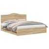vidaXL Cadre de lit Ch&ecirc;ne Sonoma 200 x 200 cm Bois Ing&eacute;nierie