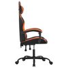 vidaXL Chaise de jeu pivotante Noir et orange Similicuir