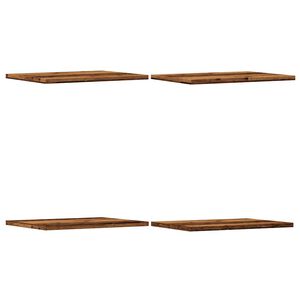 vidaXL Panneaux de biblioth&egrave;que 4 pcs vieux bois 40x30x1,5 cm