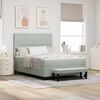 vidaXL Lit &agrave; ressorts avec matelas Gris clair 140 x 190 cm Velours
