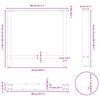 vidaXL Pieds de table &agrave; manger Blanc 2 pi&egrave;ces 80 x (72-73) cm Acier
