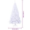 vidaXL Sapin de No&euml;l artificiel avec 300 LED Blanc 240 cm PVC et Acier