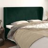 vidaXL T&ecirc;te de lit avec oreilles Vert fonc&eacute; 203x23x118/128 cm Velours