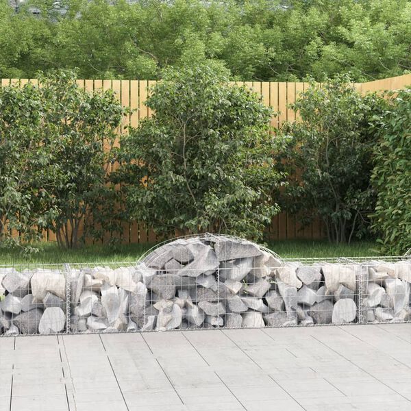 vidaXL Paniers &agrave; gabions arqu&eacute;s 12 pcs 200x50x40/60 cm fer galvanis&eacute;