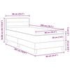 vidaXL Lit &agrave; ressorts avec matelas Gris fonc&eacute; 90 x 200 cm tissu