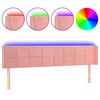 vidaXL T&ecirc;te de lit &agrave; LED Rose 183x16x78/88 cm Velours