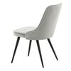 Venture Home Chaises &agrave; manger lot de 2 Velvet Deluxe gris clair/noir