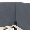 vidaXL Cadre de lit d'angle avec t&ecirc;te de lit Gris fonc&eacute; 80 cm x 200 cm