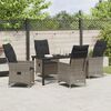 vidaXL Ensemble de salle &agrave; manger pour jardin 5 pcs Gris polyrotin