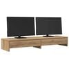 vidaXL Support de moniteur et tiroirs ch&ecirc;ne artisanal bois ing&eacute;nierie