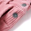 Robe salopette pour enfants velours côtelé rose clair 116