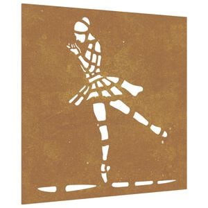 vidaXL D&eacute;coration murale jardin 55x55 cm motif de danseuse de ballet