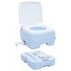 vidaXL Toilette de Camping 2 pcs Bleu et Blanc
