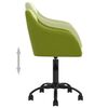 vidaXL Chaises pivotantes &agrave; manger lot de 6 vert clair velours