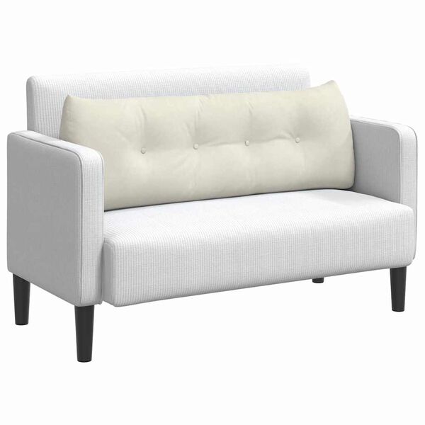 vidaXL Coussin de Dos Cr&egrave;me 140 x 24 x 50 cm Velours