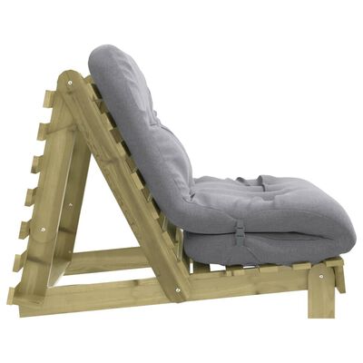 vidaXL Canapé-lit futon avec matelas 90x206x11 cm bois de pin imprégné