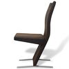 vidaXL Chaises &agrave; manger lot de 2 marron tissu