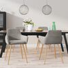 vidaXL Chaises &agrave; manger lot de 4 Gris clair Velours