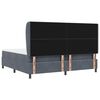 vidaXL Lit &agrave; ressorts avec matelas Gris fonc&eacute; 200 x 200 cm Velours