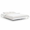 vidaXL Cadre de lit sans matelas blanc brillant 140x190 cm