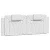 vidaXL Coussin de t&ecirc;te de lit Viana blanc 120 cm similicuir