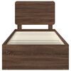 vidaXL Cadre de lit Ch&ecirc;ne brun 90 x 200 cm Bois de pin massif