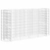 vidaXL Lit sur&eacute;lev&eacute; &agrave; gabion Fer galvanis&eacute; 190x50x100 cm