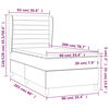 vidaXL Sommier &agrave; lattes de lit avec matelas Bleu 90x200 cm Tissu