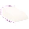 vidaXL Coussin pour les jambes Blanc 68 x 41 x 24 cm Mousse PU