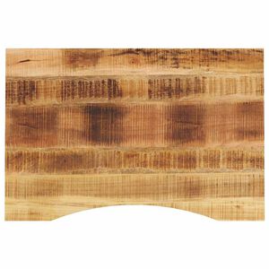 vidaXL Dessus de bureau avec courbe 80x60x2,5 cm manguier massif brut