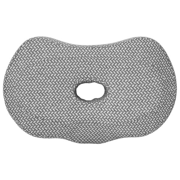 vidaXL Oreiller avec oreiller Gris 55 x 36 x 10 cm Polyester