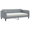 vidaXL Lit de jour avec matelas gris clair 90x200 cm tissu
