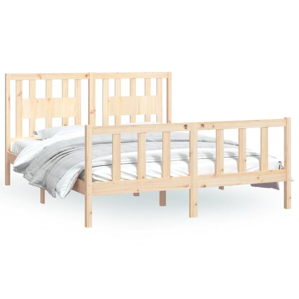 vidaXL Cadre de lit sans matelas bois massif de pin 150x200 cm
