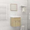 vidaXL Ensemble de meubles de bain 2 pcs Ch&ecirc;ne sonoma Agglom&eacute;r&eacute;