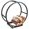 ProGarden Support de rangement &agrave; b&ucirc;ches rond 50x25x51,5 cm noir