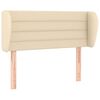 vidaXL T&ecirc;te de lit avec oreilles Cr&egrave;me 93x23x78/88 cm Tissu