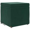 vidaXL Tabouret Vert fonc&eacute; 41 x 41 x 40 cm Velours et Bois Composite