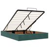 vidaXL Cadre de lit ottoman avec matelas vert fonc&eacute; 140x200 cm velours