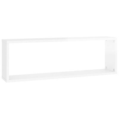 vidaXL Étagère cube murale 2 pcs Blanc brillant 80x15x26,5cm