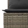 vidaXL Salon de jardin avec coussins 7 pcs gris résine tressée