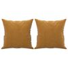 vidaXL Canap&eacute; 2 places et oreillers et coussins Marron 140 cm Velours