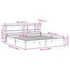 vidaXL Cadre de lit sans matelas 200x200 cm bois massif de pin